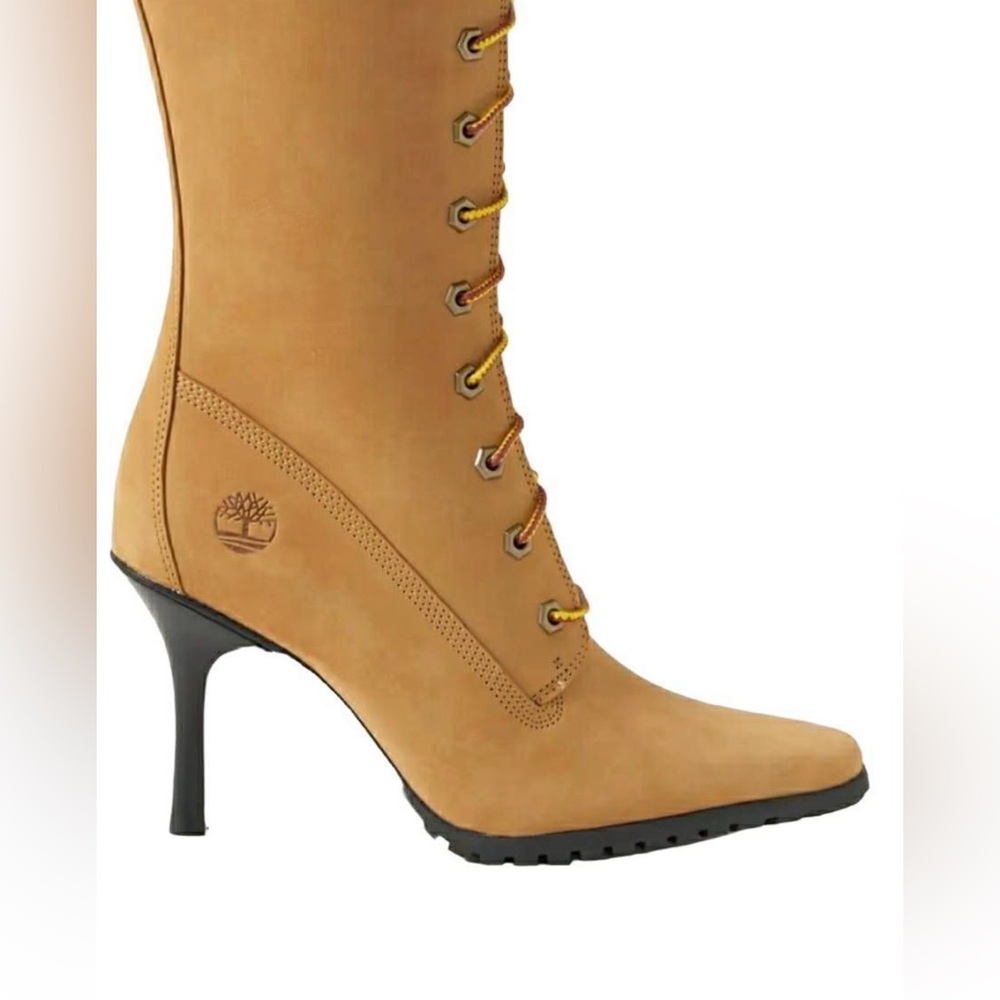 Timberland Veneda Carter Leather-Trimmed Nubuck Knee
Boots - Brown - Picture 4 of 16